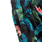 Ensemble Capucine — chemise à imprimé plantes tropicales & short de bain à cordon