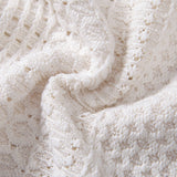 Ensemble — chemise jacquard géométrique à col cubain & short texturé froissé à cordon