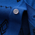 Ensemble Capucine — chemise en maille géométrique & pantalon fuselé coupe slim