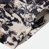 Ensemble — chemise à imprimé montagne à l'encre & short de bain mi-long à cordon