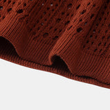 Ensemble — polo crocheté à col V & short texturé froissé à cordon