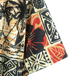 Ensemble — chemise à imprimé géométrique ethnique, palmiers et tortues & short de bain