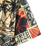 Ensemble — chemise à imprimé géométrique ethnique, palmiers et tortues & short de bain