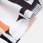 Ensemble — chemise à imprimé géométrique color block & short de bain à cordon