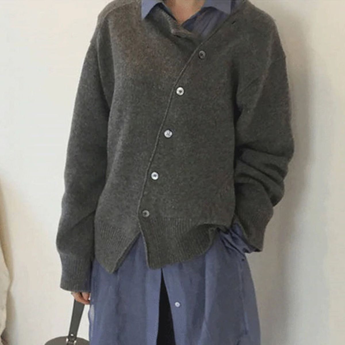 Amelien | Pull élégant pour tous les jours Gris, photo studio