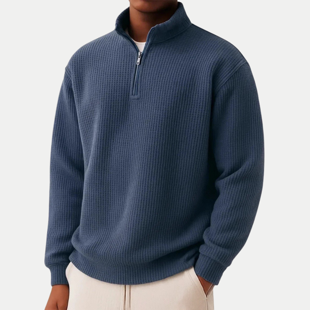 ELEGANT ZIPPERED PULLOVER FOR MEN