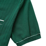 Ensemble — chemise côtelée en maille à bordure contrastante & pantalon fuselé coupe slim