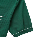 Ensemble — chemise côtelée en maille à bordure contrastante & pantalon fuselé coupe slim