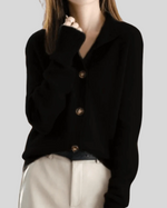 Cardigan en Cachemire Style Rétro