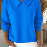 Dorothée | Pull en maille fine à col Claudine