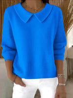 Dorothée | Pull en maille fine à col Claudine