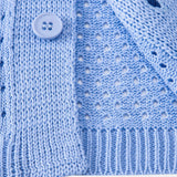 Ensemble — chemise en maille ajourée & pantalon en lin à jambe droite