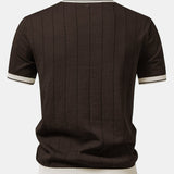 Ensemble — polo côtelé en maille à col Johnny et bordure contrastante & short chino