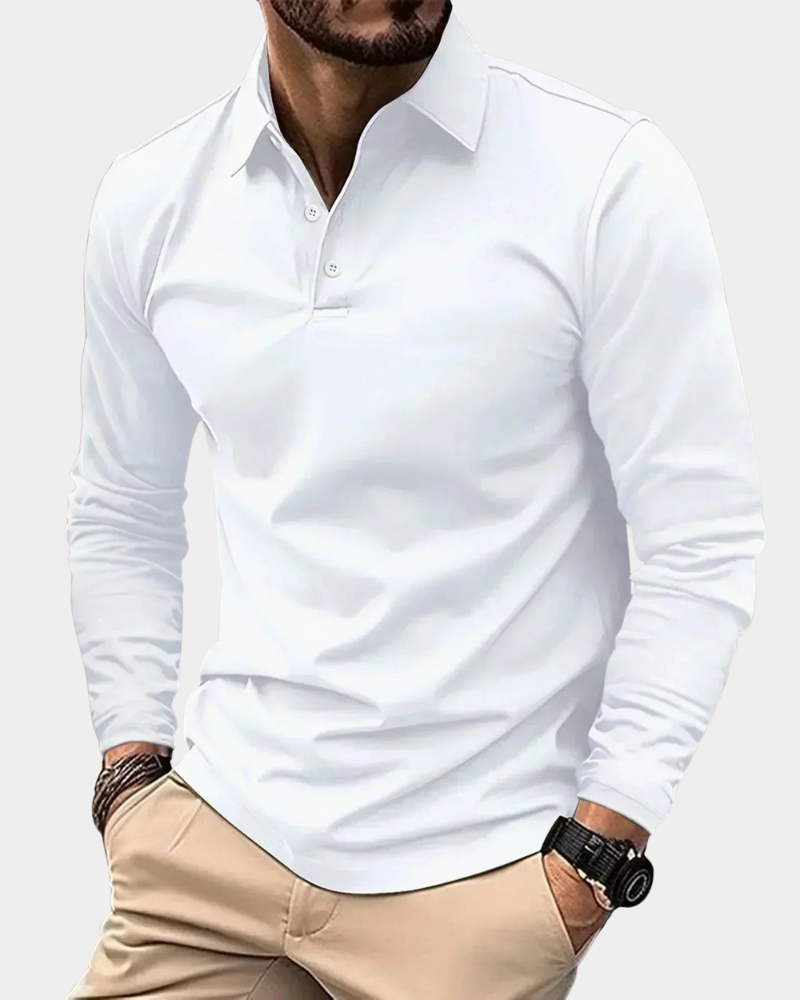 Adrian | Modern long-sleeved polo shirt