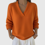 Faye — Pull à col V doux en coupe décontractée