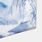 Ensemble — chemise à imprimé peinture à l'encre orientale & short de bain mi-long à cordon