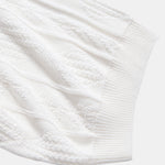 Ensemble — polo en maille jacquard géométrique & pantalon fuselé coupe slim