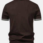 Ensemble — polo en maille jacquard torsadé à bordure contrastante & pantalon fuselé