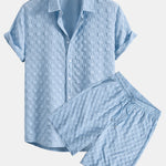 Ensemble — chemise jacquard à damier & short à cordon