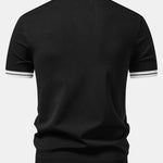 Ensemble Améline — polo zippé en maille à bordure contrastante & pantalon fuselé coupe slim