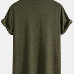 Ensemble — chemise cubaine en éponge à texture animale & short