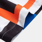 Ensemble Améline — chemise à imprimé rayé color block & short de bain