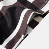 Ensemble Améline — chemise à imprimé géométrique color block & short de bain