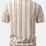 Ensemble — polo en maille rayée & pantalon fuselé coupe slim