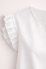 Viviane | Blouse à manches courtes et volants étagés