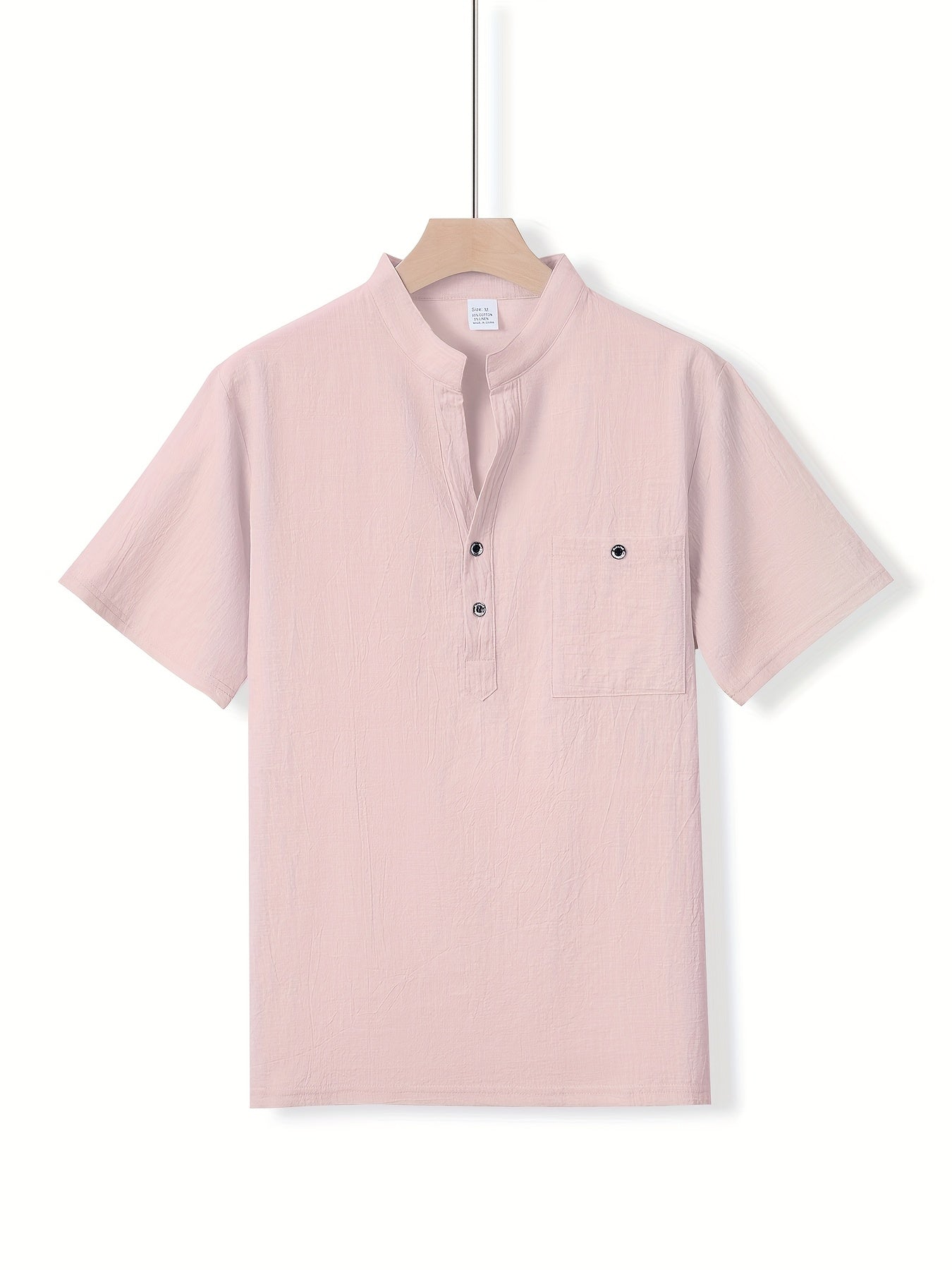 HENLEY COTTON SHIRT FOR MEN