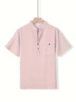 HENLEY COTTON SHIRT FOR MEN