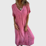 Fiona — Robe V-Décolleté Légère et Élégante