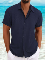 LINEN LAPEL SHIRT FOR MEN
