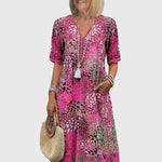 Bella — Robe Midi Florale Élégante