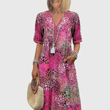 Bella — Robe Midi Florale Élégante