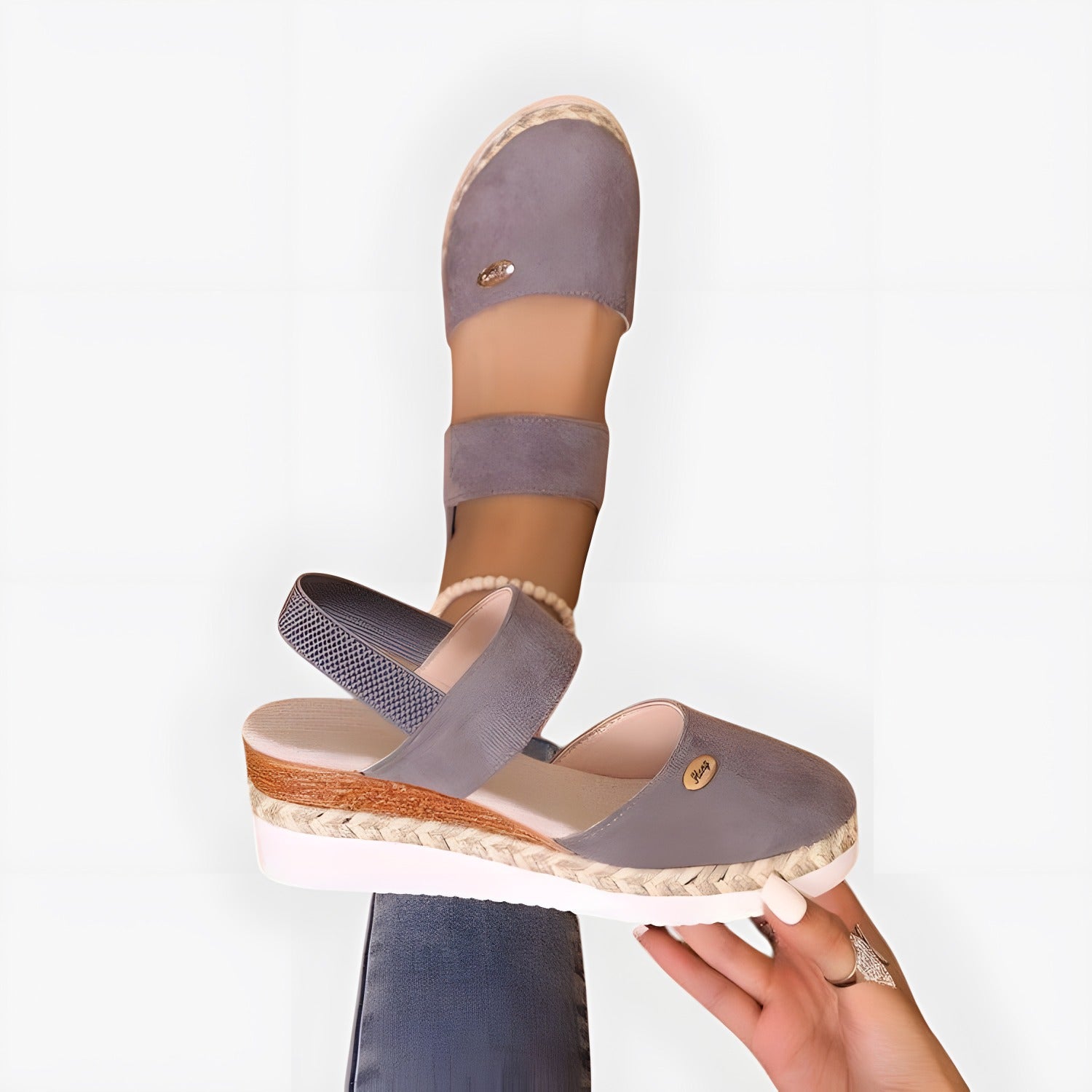 Calista | Sandales orthopédiques femme confort Gris