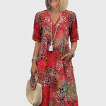 Bella — Robe Midi Florale Élégante