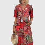 Bella — Robe Midi Florale Élégante
