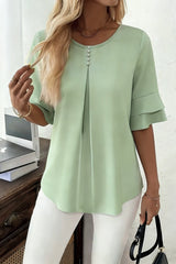 Colette | Blouse à volants et manches évasées