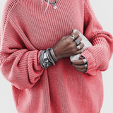 Esther | Pull ample en grosse maille à manches raglan