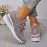 Sixtine | Baskets orthopédiques compensées pailletées