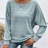 Mireille | Pull en maille côtelée à manches chauve-souris