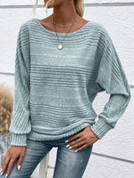 Mireille | Pull en maille côtelée à manches chauve-souris
