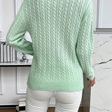 Armelle | Pull en maille à torsades et col rond