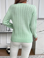 Armelle | Pull en maille à torsades et col rond