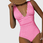 Sidonie — Maillot de bain une pièce à rayures avec soutien