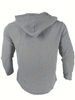 HOODED LINEN SHIRT FOR MEN