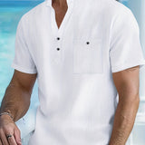 HENLEY COTTON SHIRT FOR MEN