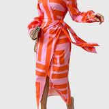 Everly — Robe Wrap Élégante avec Imprimé