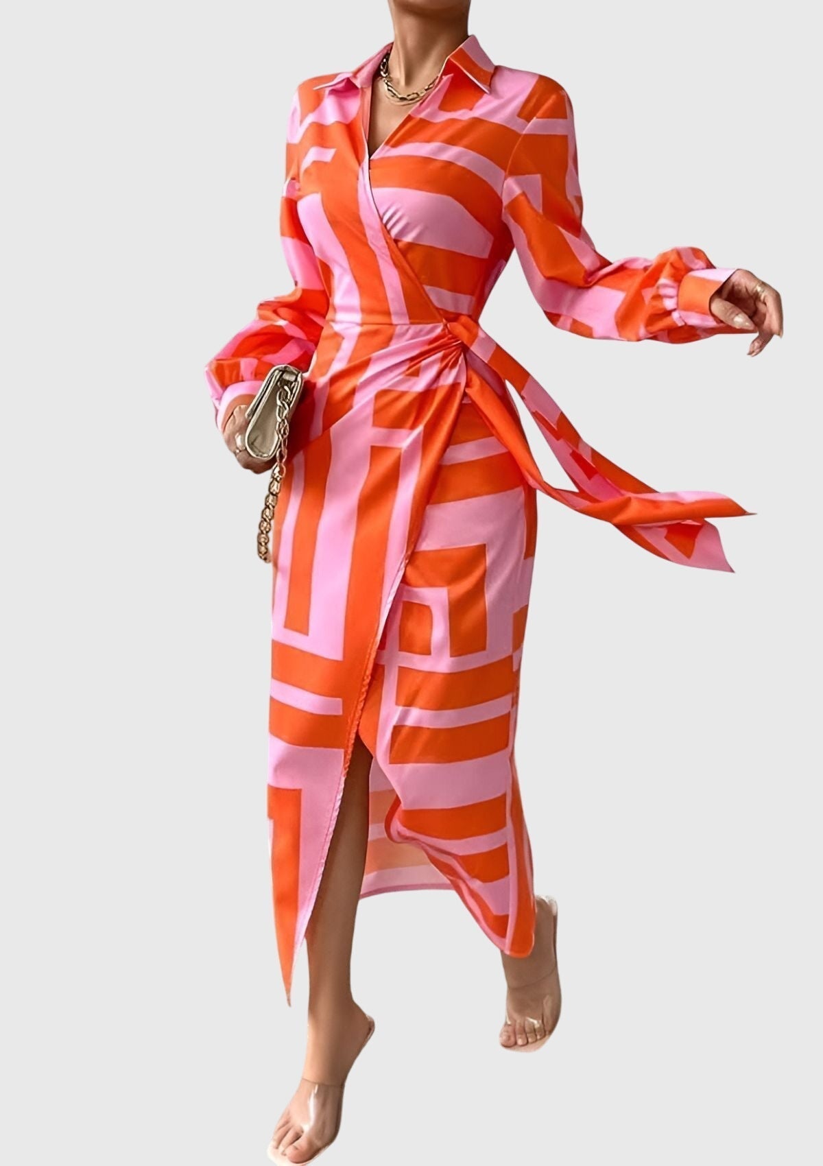 Everly — Robe Wrap Élégante avec Imprimé